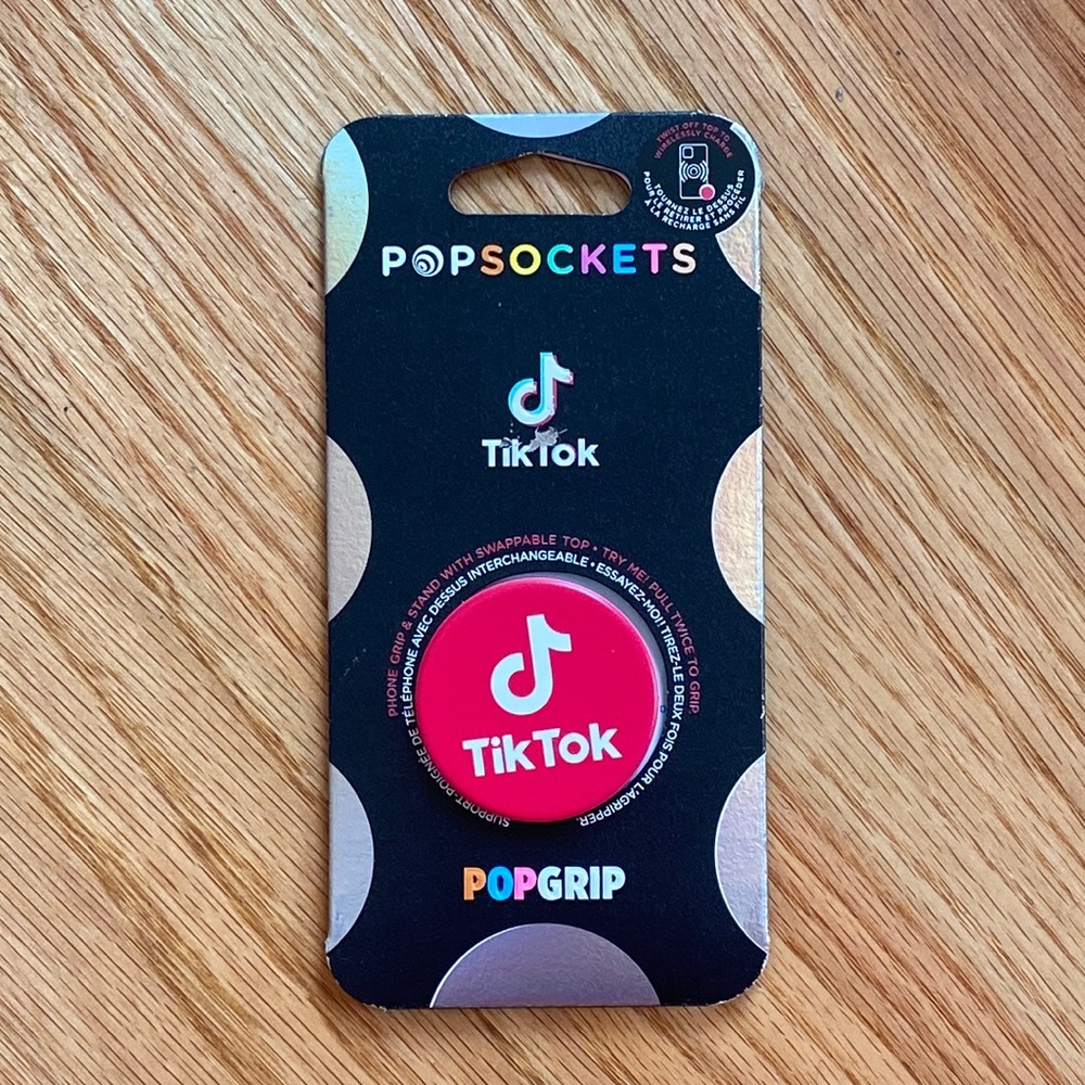 TikTok iPhone Android phone grip Pop Socket PopSocket hot pink new